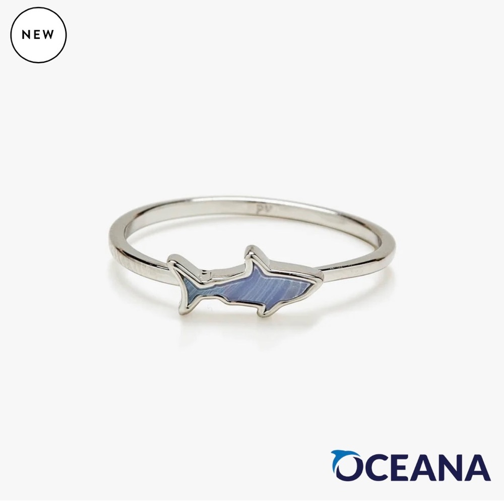 Pura Vida x Shark Week Stone Shark Ring